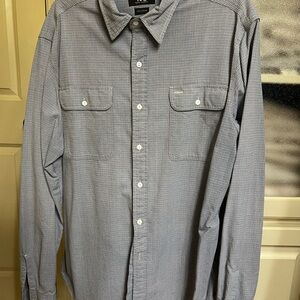 Double Ralph Lauren Men's Blue Checkered Button Down Shirt